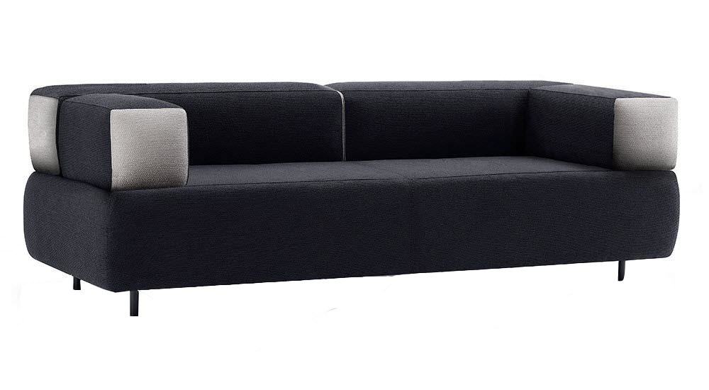 Reception Three Seater Cushion Fabric Sofa – DEVON – SPIFS010