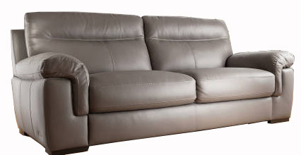 Two Seater Cushion Leather Sofa – DEVON – SPILS004