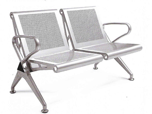 Two Seater MS Perforated Seating Chair - DEVON - SPIPWS002