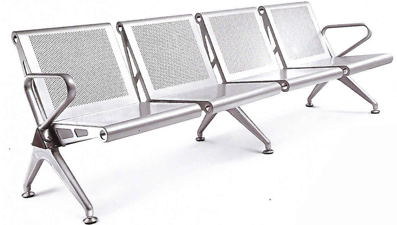 Four Seater MS Perforated Seating Chair – DEVON – SPIPWS004
