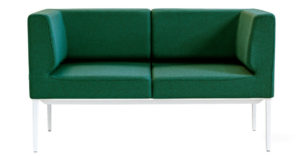Reception Two Seater Cushion Fabric Sofa - DEVON - SPIFS034