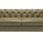 Three Seater Cushion Leather Sofa – DEVON – SPILS011