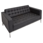 Reception Three Seater Cushion Leather Sofa – DEVON-SPILS013