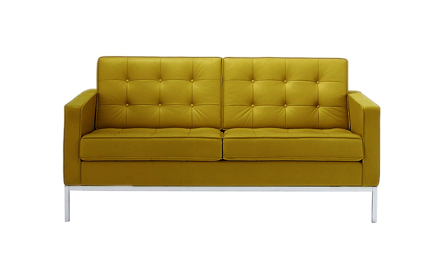 Three Seater Cushion Leather Sofa – DEVON-SPILS017