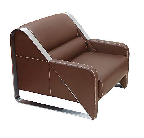 Reception Single Seater Cushion Leather Sofa – DEVON – SPILS018