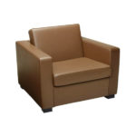 Reception Single Seater Cushion Leather Sofa – DEVON – SPILS023