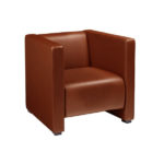 Reception Single Seater Cushion Leather Sofa – DEVON – SPILS025