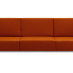 Reception Three Seater Cushion Fabric Sofa – DEVON – SPIFS036