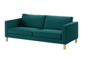 Reception Three Seater Cushion Fabric Sofa - DEVON - SPIFS040