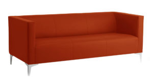 Reception Three Seater Cushion Fabric Sofa - DEVON - SPIFS041