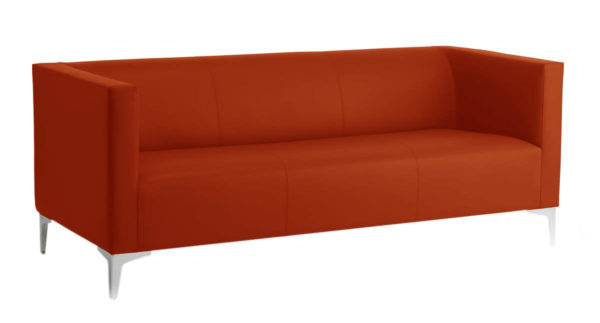 Reception Three Seater Cushion Fabric Sofa - DEVON - SPIFS041