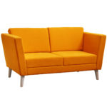 Reception Two Seater Cushion Fabric Sofa – DEVON – SPIFS042
