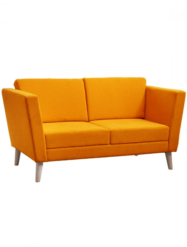Reception Two Seater Cushion Fabric Sofa - DEVON - SPIFS042