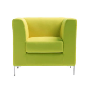 Reception Single Seater Cushion Fabric Sofa - DEVON - SPIFS046