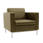 Reception Single Seater Cushion Fabric Sofa – DEVON – SPIFS047